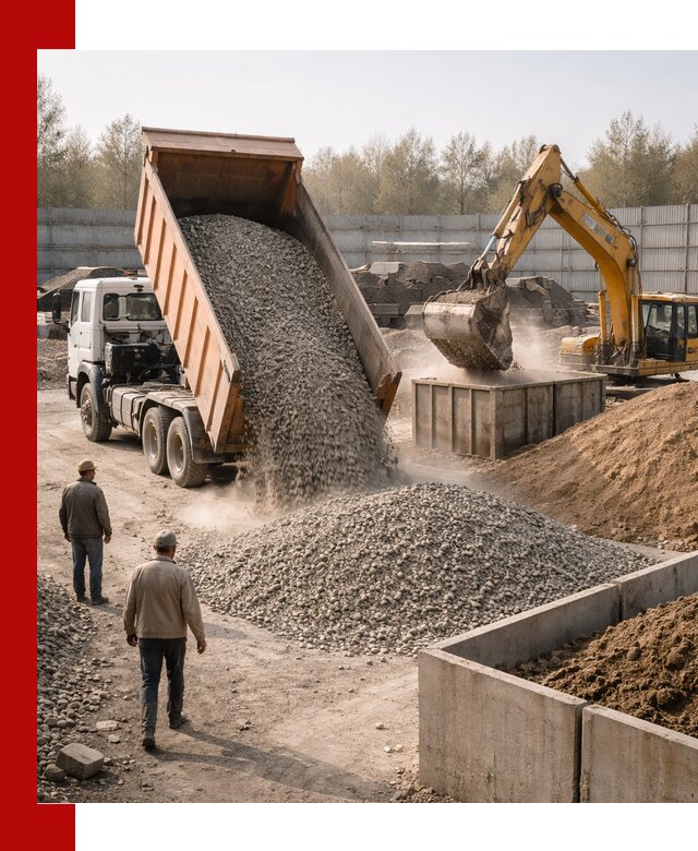 Доставка нерудных материалов с погрузкой и разгрузкой в Тынде