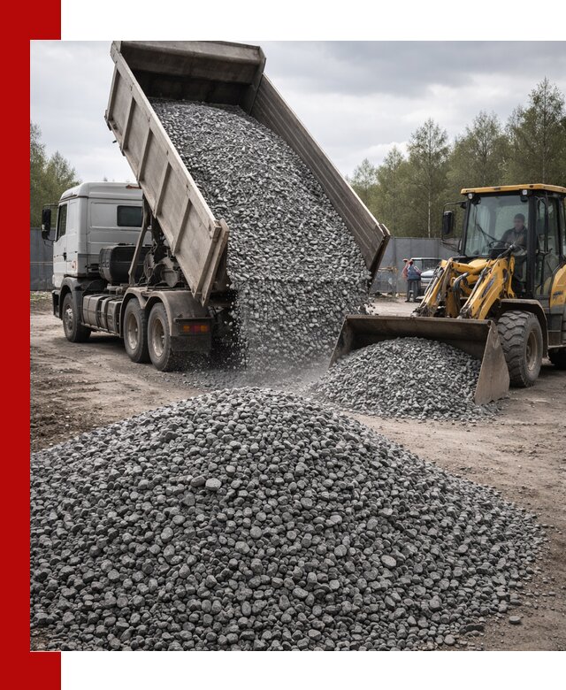 Доставка и продажа щебня гранитного в Тынде