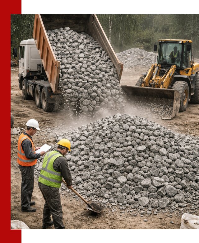 Гранитный щебень фракция 70-150 доставка в Тынде