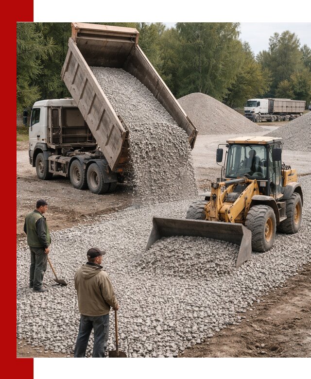 Купить гравийный щебень фракция 20-40 в Тынде с доставкой