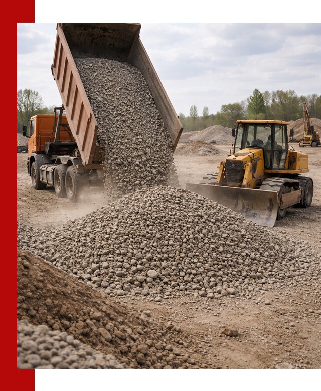 Доставка гравийного щебня фракции 40-70 в Тынде