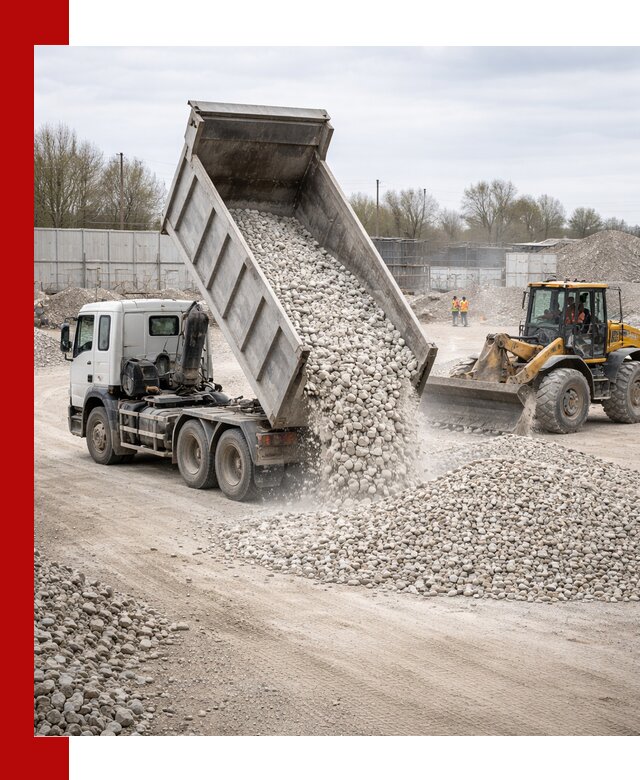 Доставка и продажа известнякового щебня в Тынде