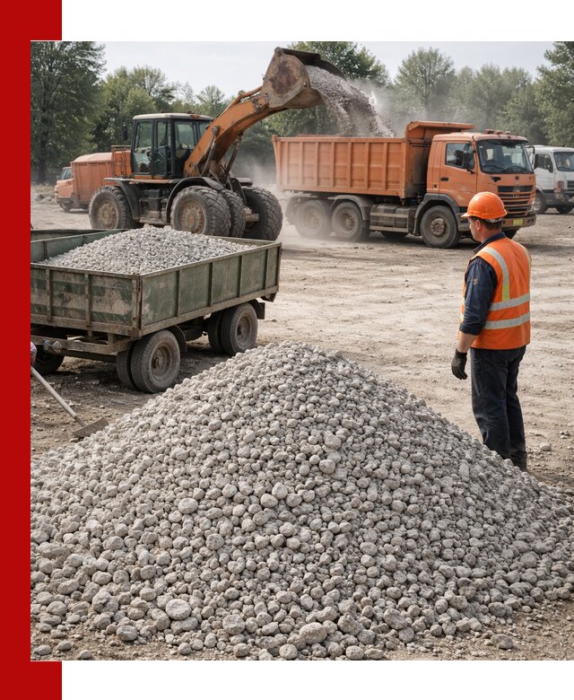 Доставка известнякового щебня фракция 20–40 в Тынде