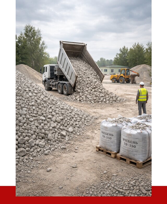 Известняковый щебень фракция 70-150 в Тынде от 1285 р. | ПРОНЕРУДТнд