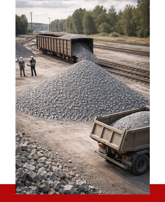 Железнодорожный щебень 20-60 в Тынде от 1747 р. | ПРОНЕРУДТнд