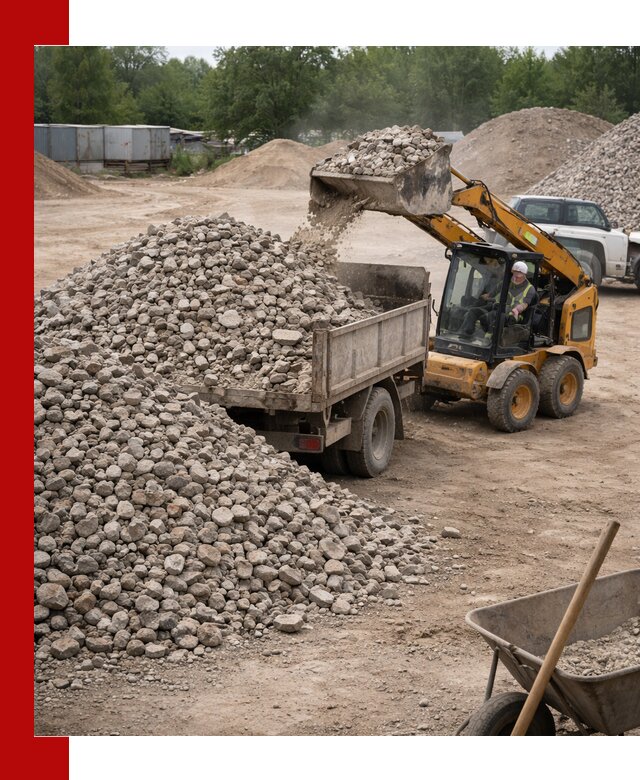 Доставка вторичного щебня в Тынде для строительных работ