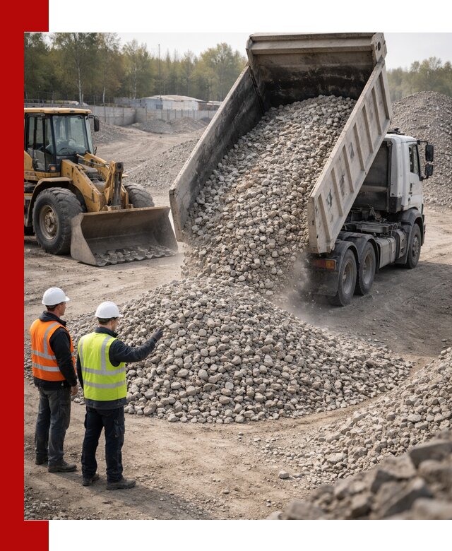 Вторичный щебень фракция 40–70 доставка в Тынде