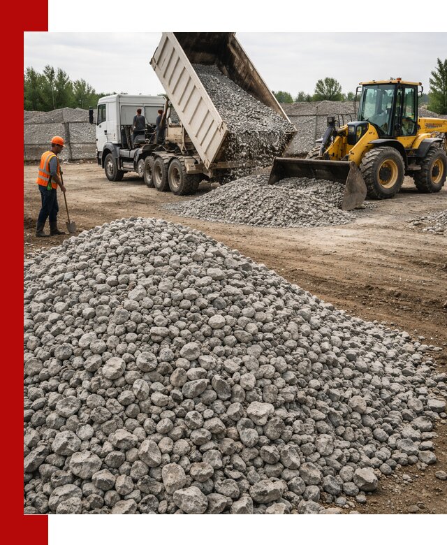 Доставка бетонного щебня фракции 40-70 в Тынде