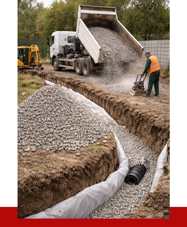 Щебень для дренажа в Тынде от 1901 р., ПРОНЕРУДТнд доставка