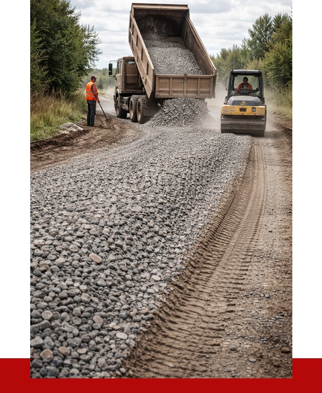 Щебень для отсыпки дороги в Тынде от 2775 р. ПРОНЕРУДТнд