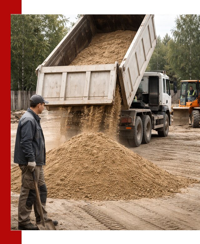 Доставка и продажа песка с разгрузкой в Тынде