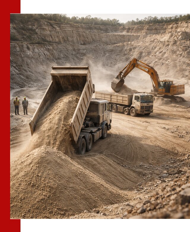 Карьерный песок навалом с доставкой в Тынде