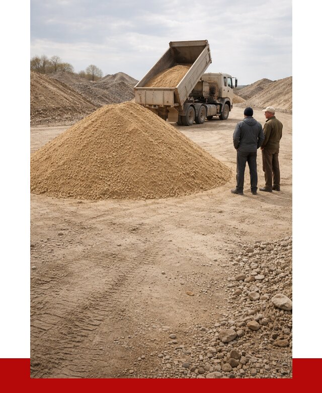 Карьерный песок крупнозернистый в Тынде от 8735 р | ПРОНЕРУДТнд