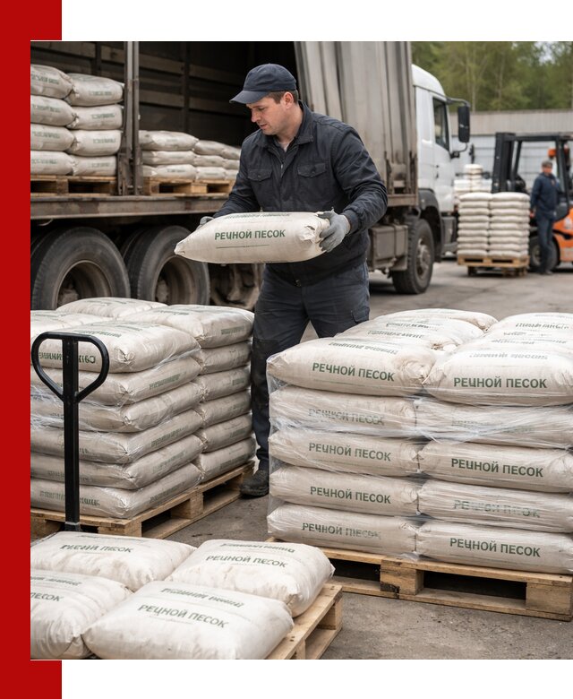 Речной песок в мешках с доставкой в Тынде