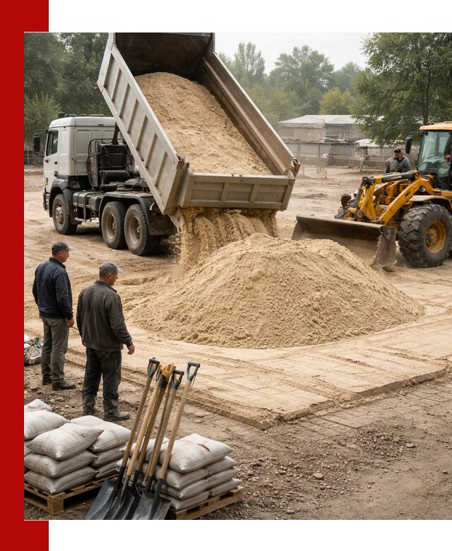Доставка мытого песка в Тынде с самосвалами по выгодной цене