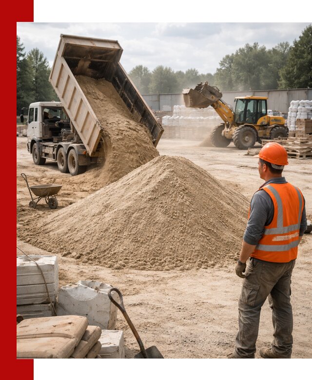 Доставка строительного песка с самосвалом в Тынде