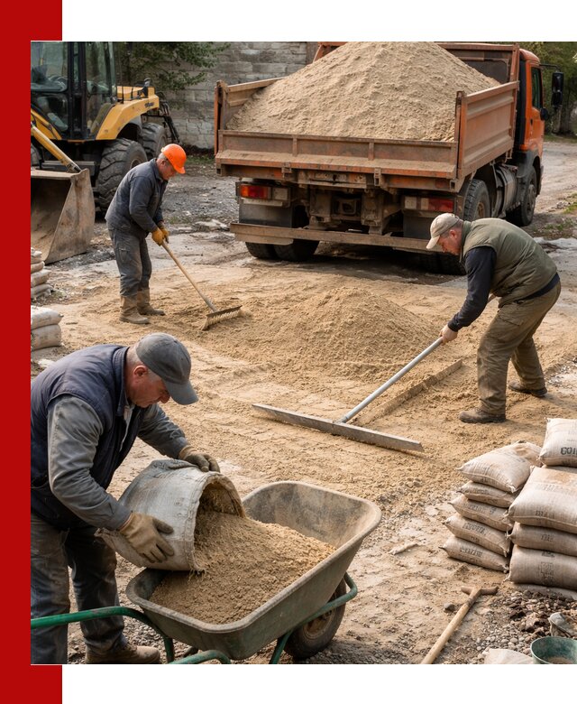 Поставка песка для стяжки в Тынде с быстрой доставкой