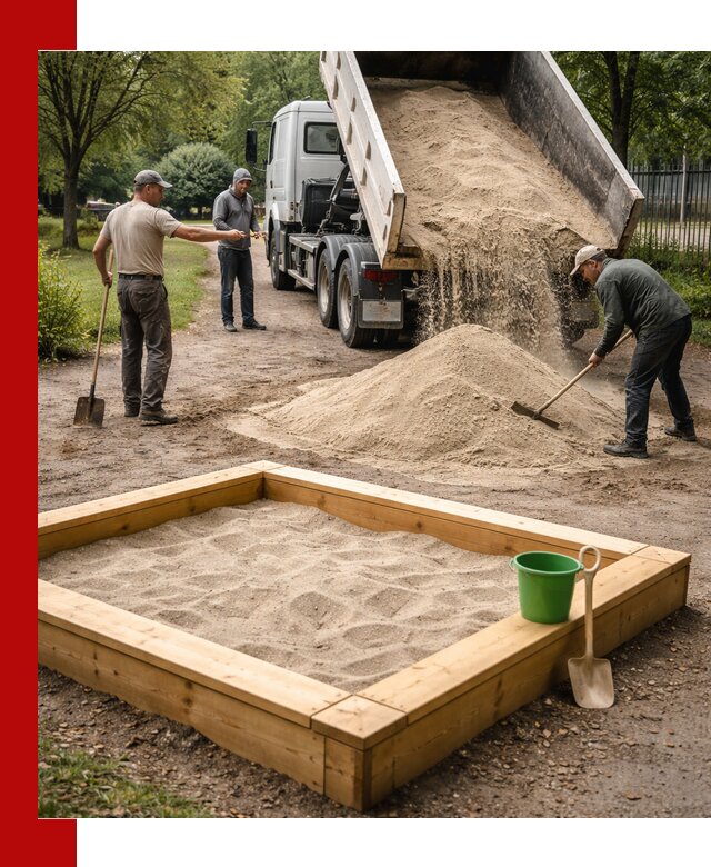 Песок для песочницы с доставкой в Тынде недорого и чистый