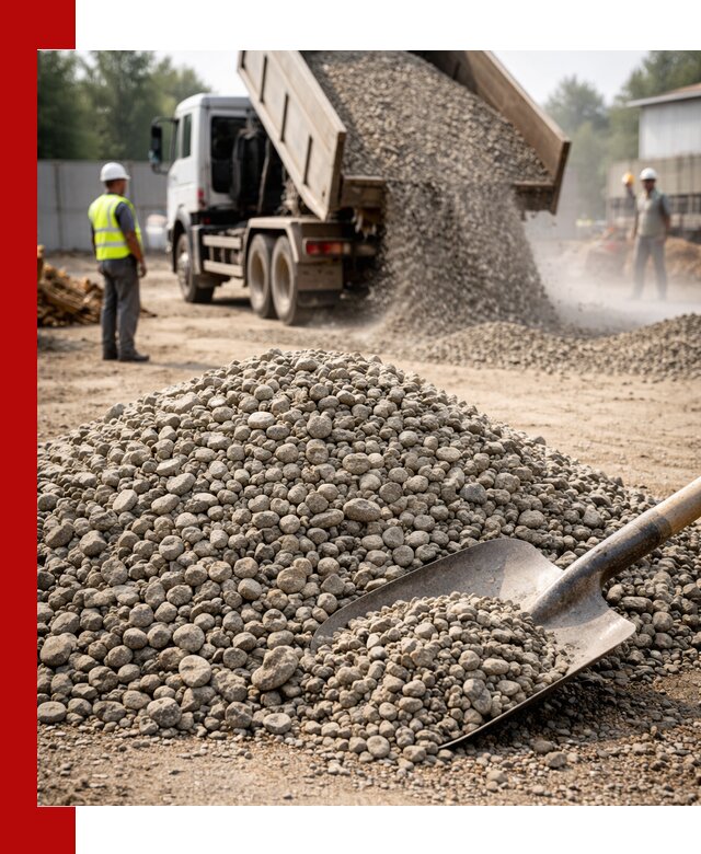 Доставка гравия фракции 20-40 в Тынде с самосвалами