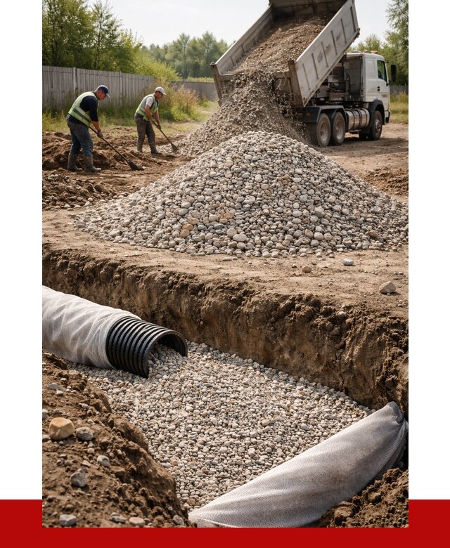 Гравий для дренажа в Тынде от 2261 р., доставка ПРОНЕРУДТнд