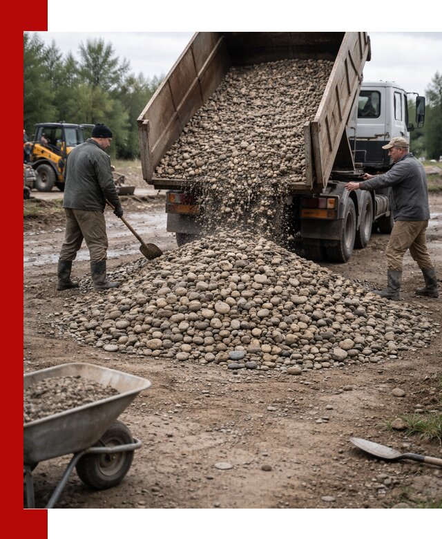 Доставка гальки речной оптом и в розницу в Тынде