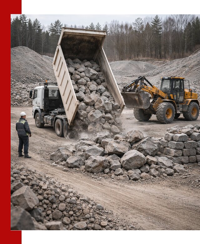 Доставка и продажа бутового гранитного камня в Тынде