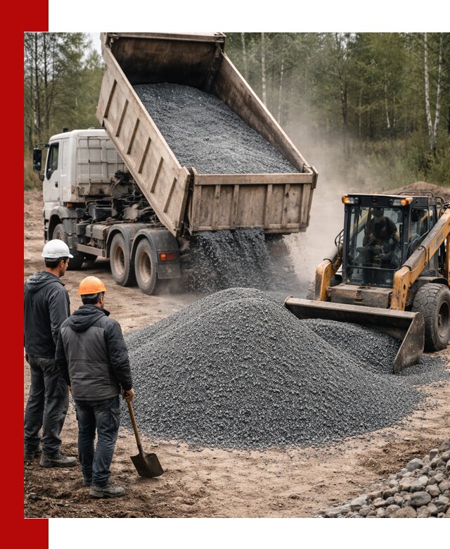 Гранитный отсев 0-5 с доставкой и разгрузкой в Тынде