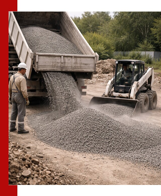 Доставка гравийного отсева 0-5 в Тынде оптом и в розницу