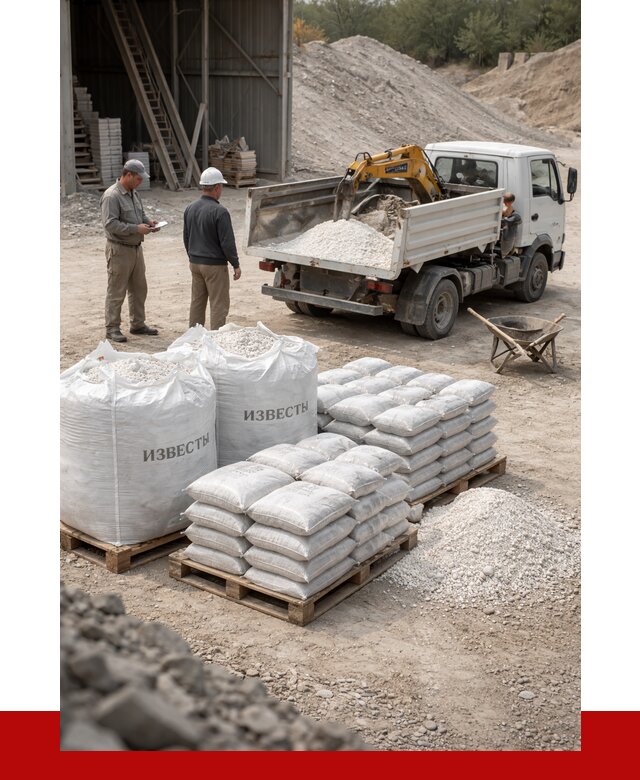 Известь строительная в Тынде с доставкой от 4316 р. | ПРОНЕРУДТнд