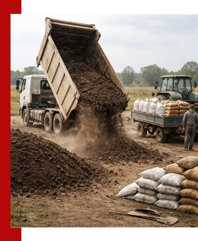 Доставка грунта и удобрений оптом в Тынде для сельхоз и строительства