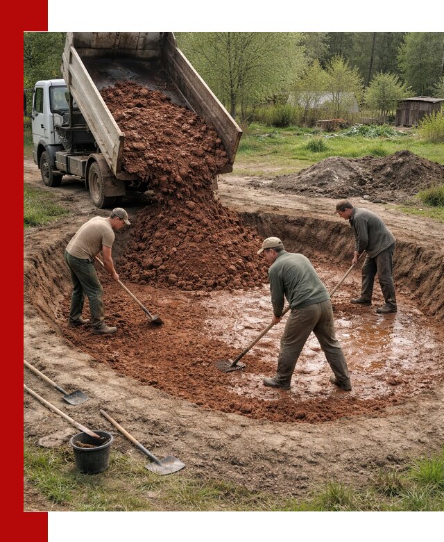 Купить качественную глину для пруда в Тынде