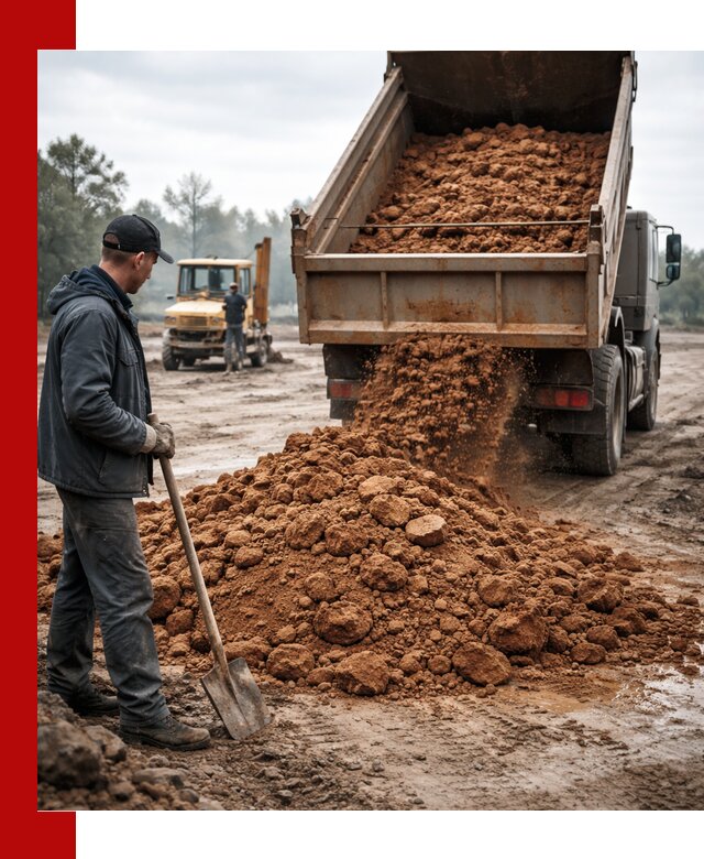 Глина для засыпки в Тынде с доставкой самосвалами