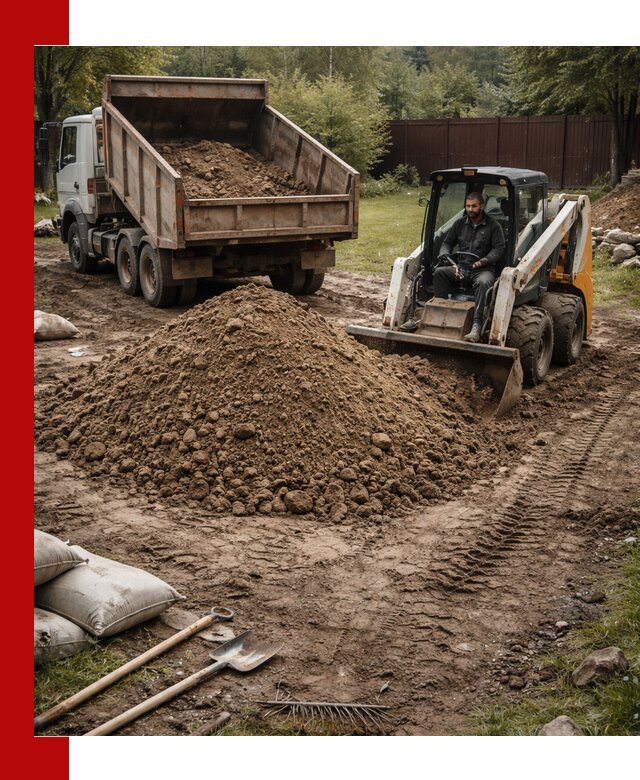 Суглинок для планировки участков в Тынде с доставкой и выгрузкой