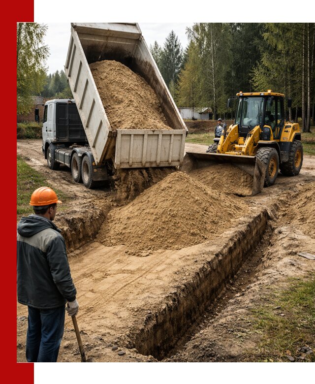 Доставка песчаного грунта в Тынде для строительных работ