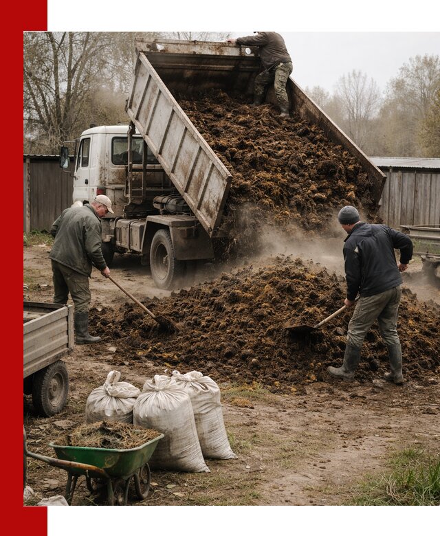 Доставка коровьего навоза самосвалом в Тынде