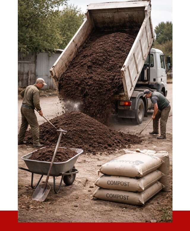 Купить компост в Тынде от 4316 р. за куб с доставкой | ПРОНЕРУДТнд