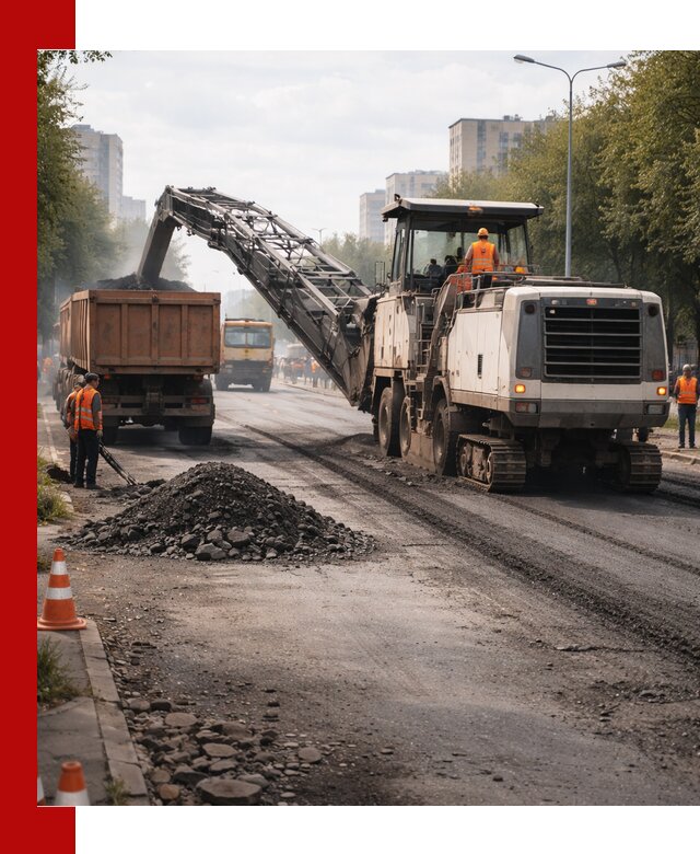 Фрезерованный асфальт в Тынде — удаление и вывоз старого покрытия