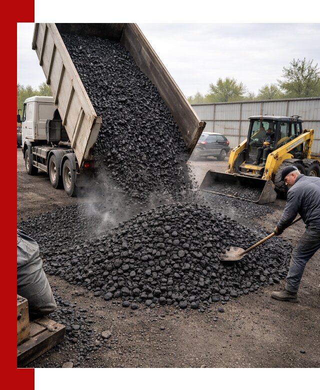 Доставка угля орех в Тынде оптом и в розницу