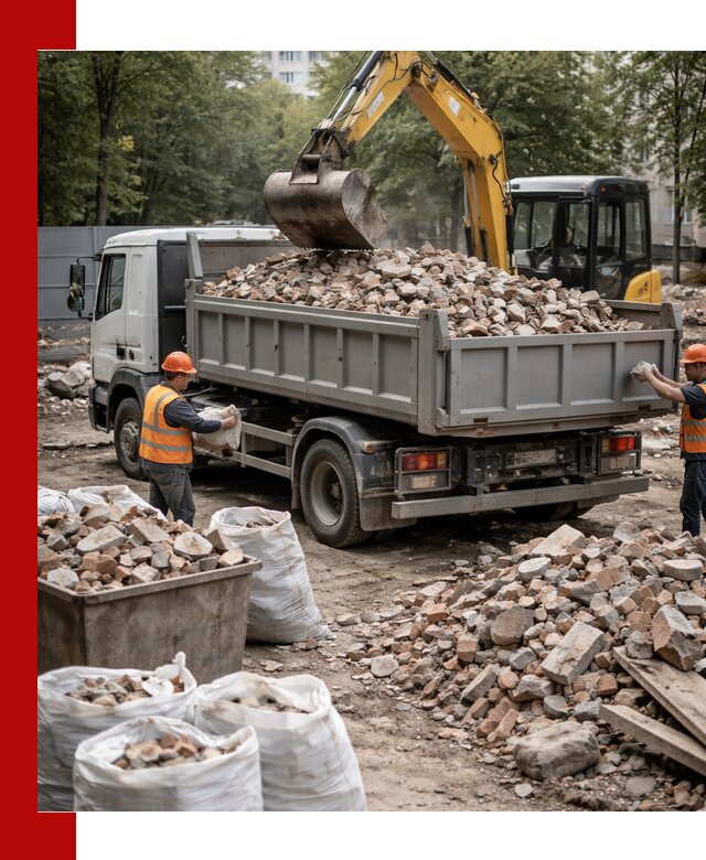 Вывоз строительного мусора в Тынде с самосвалами и контейнерами